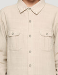 Nevada Long Sleeve Shirt Koko Casual Cotton Slub Solid