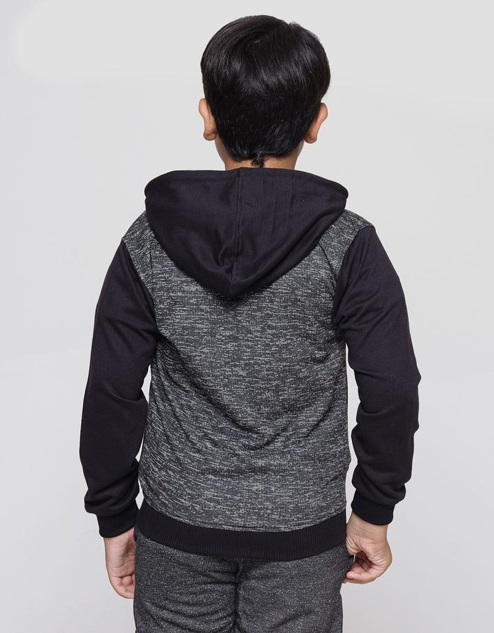 Nevada Jacket Knit Hoodie Textured Melange Solid