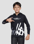 Nevada Abstrack Spray Print Stand Up Sweater Hoodie Anak Laki-Laki