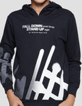 Nevada Abstrack Spray Print Stand Up Sweater Hoodie Anak Laki-Laki