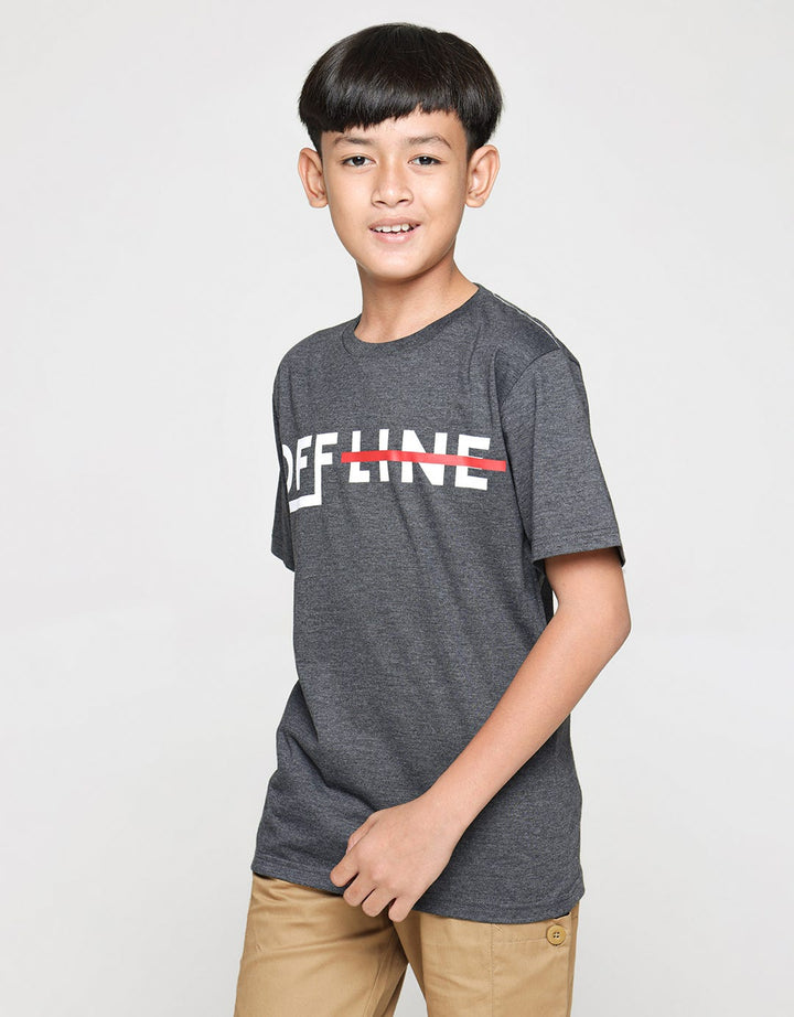 Nevada Wording Print Kaos Anak Laki-laki