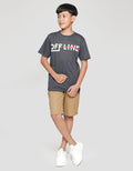 Nevada Wording Print Kaos Anak Laki-laki