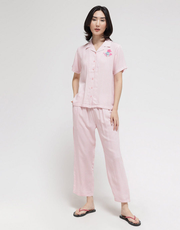 Nevada Short Sleeve Pyjama Pants Little Gingham
