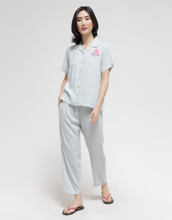 Nevada Short Sleeve Pyjama Pants Little Gingham