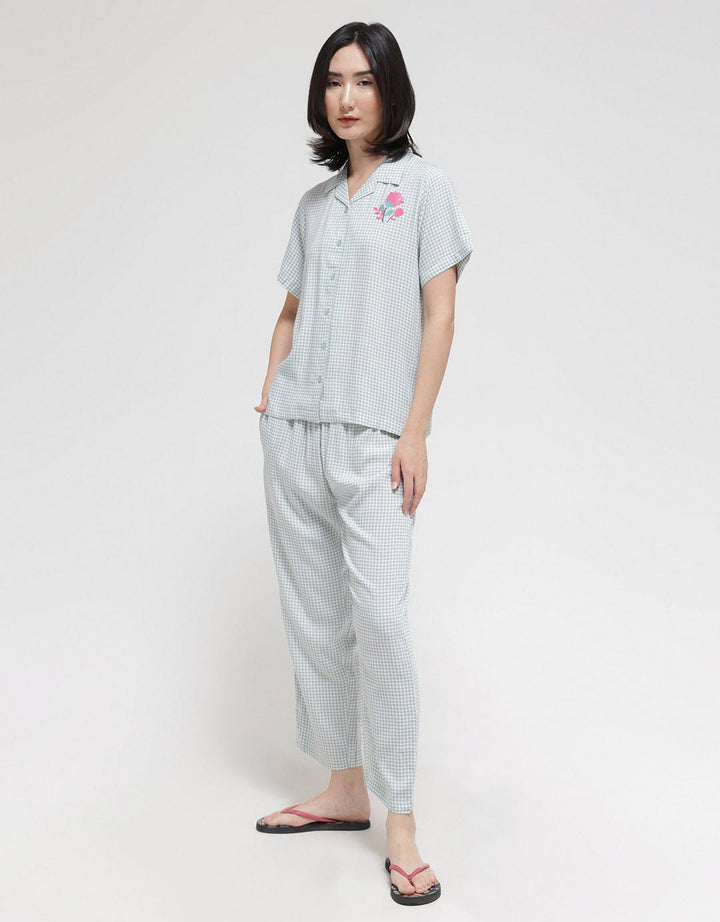 Nevada Short Sleeve Pyjama Pants Little Gingham