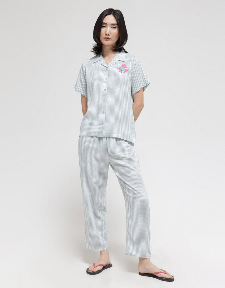 Nevada Short Sleeve Pyjama Pants Little Gingham