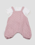Pipiniko Overall Short Print Heart Cord