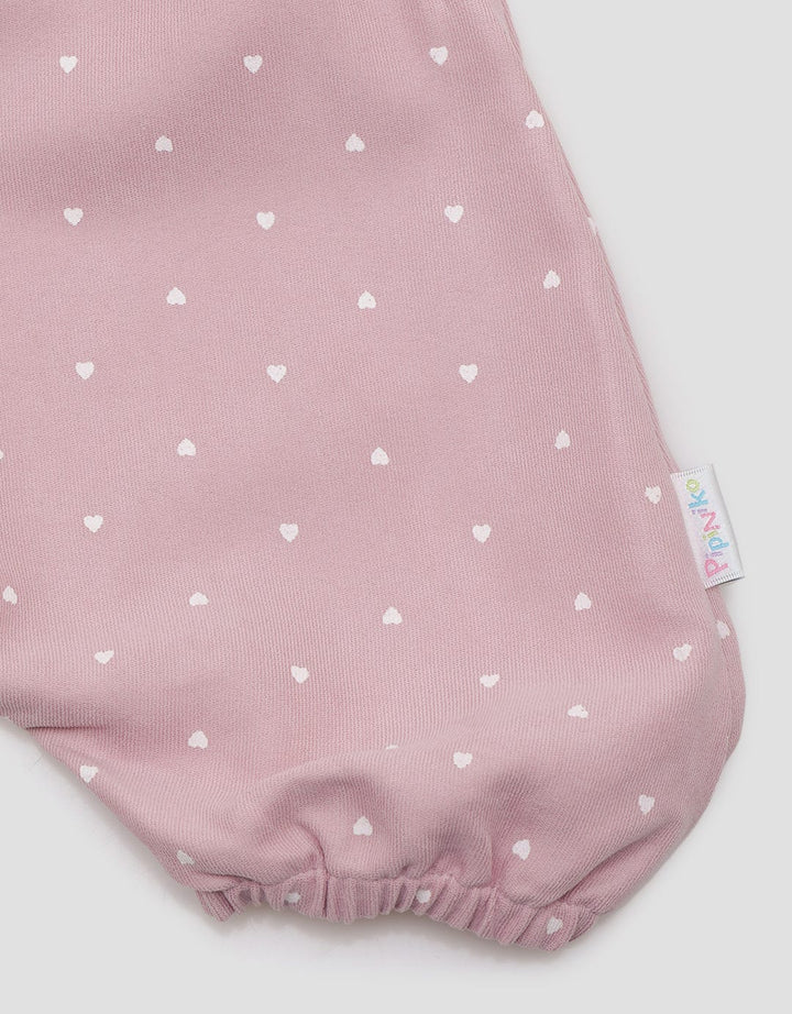 Pipiniko Overall Short Print Heart Cord