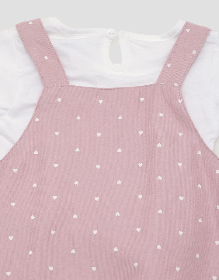 Pipiniko Overall Short Print Heart Cord