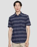 Gabs Stripe Kemeja Lengan Pendek Pria