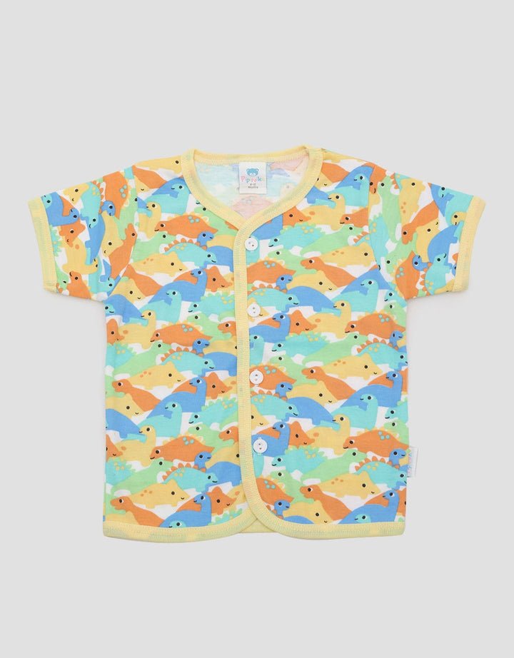 Pipiniko Dino Camo Baju Bayi Pendek