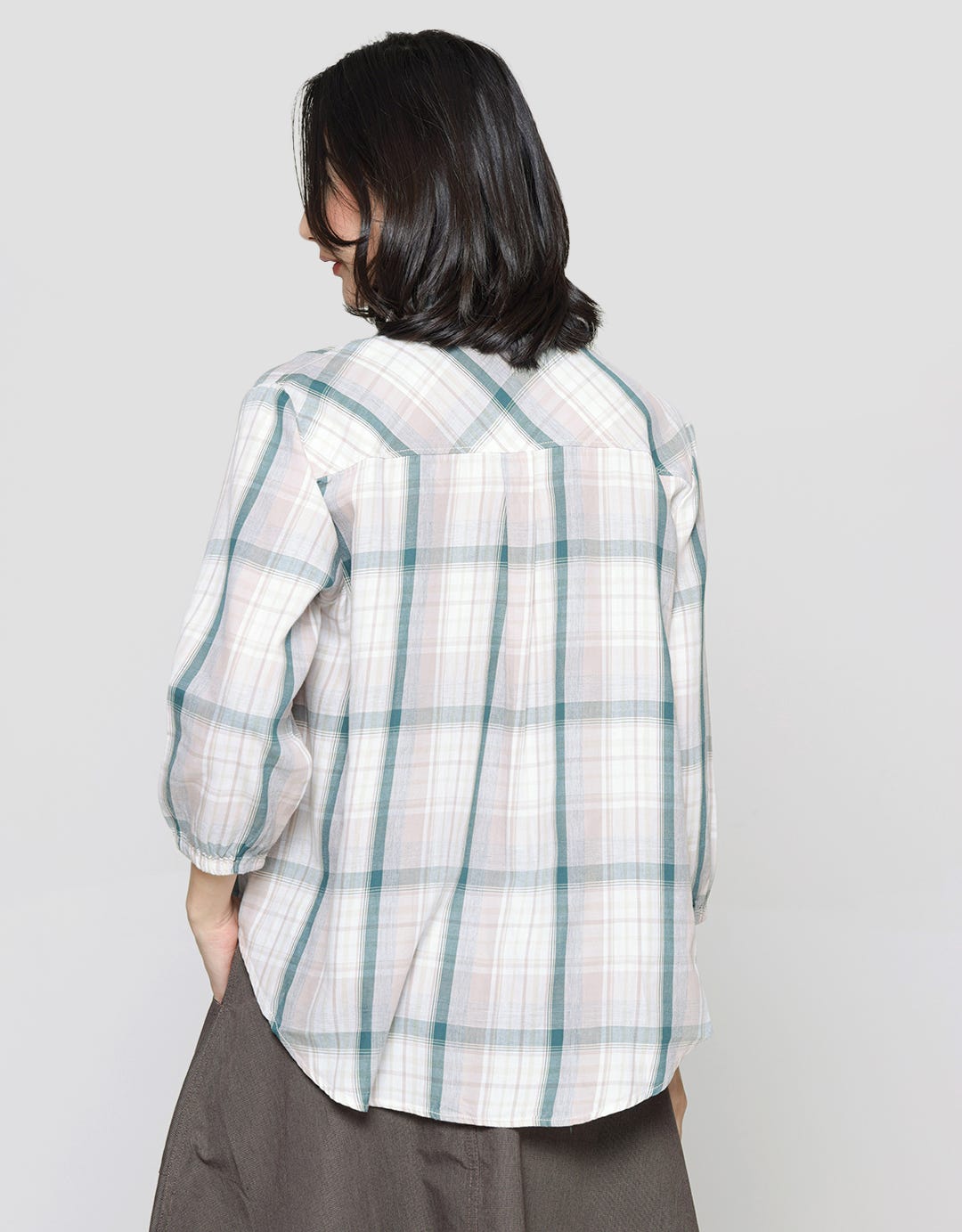 Triset Casual Plaid Flannel Blouse Women