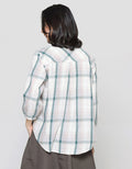 Triset Casual Plaid Flanel Blouse Wanita