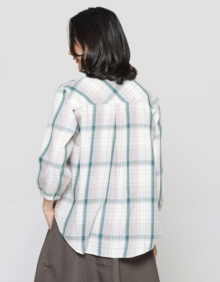 Triset Casual Plaid Flannel Blouse Women