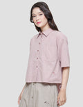 Triset Small Print Look Casual Blouse Wanita