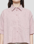 Triset Small Print Look Casual Blouse Wanita