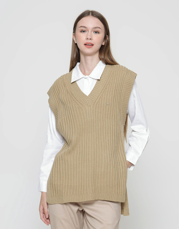 Triset Casual Textured Vest Cardigan Women