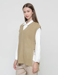 Triset Casual Textured Vest Cardigan Wanita