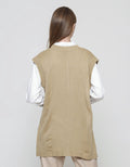 Triset Casual Textured Vest Cardigan Wanita