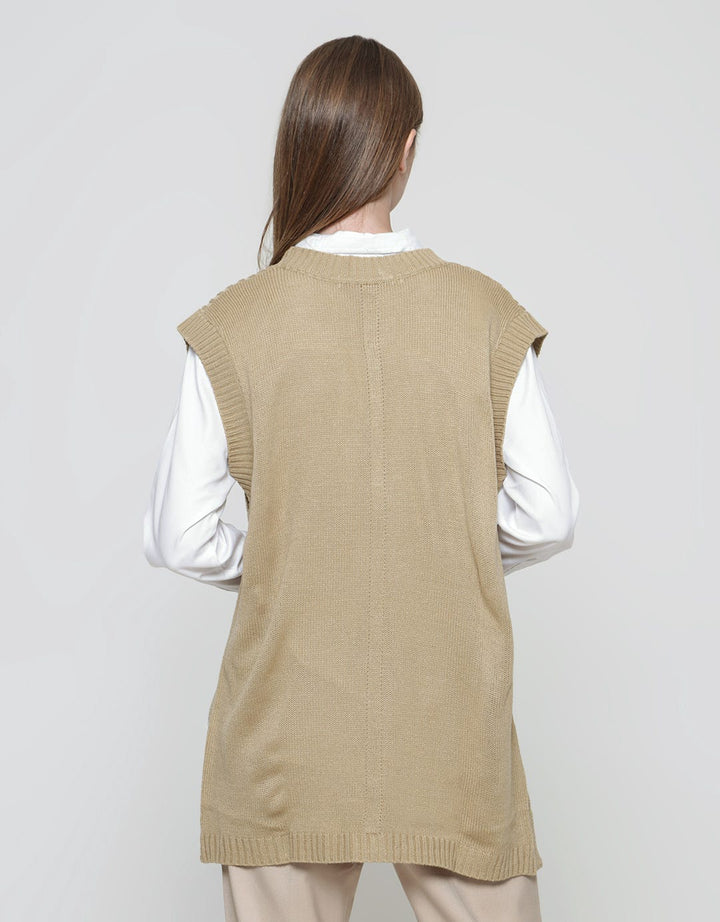 Triset Casual Textured Vest Cardigan Women