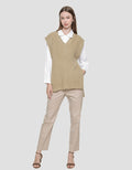 Triset Casual Textured Vest Cardigan Wanita