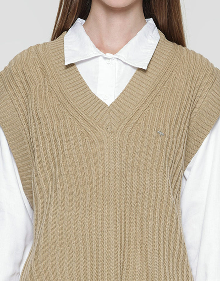 Triset Casual Textured Vest Cardigan Women