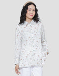 Triset Ladies Leaf Print Blouse Wanita