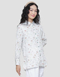 Triset Ladies Leaf Print Blouse Wanita