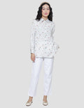 Triset Ladies Leaf Print Blouse Wanita