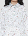 Triset Ladies Leaf Print Blouse Wanita