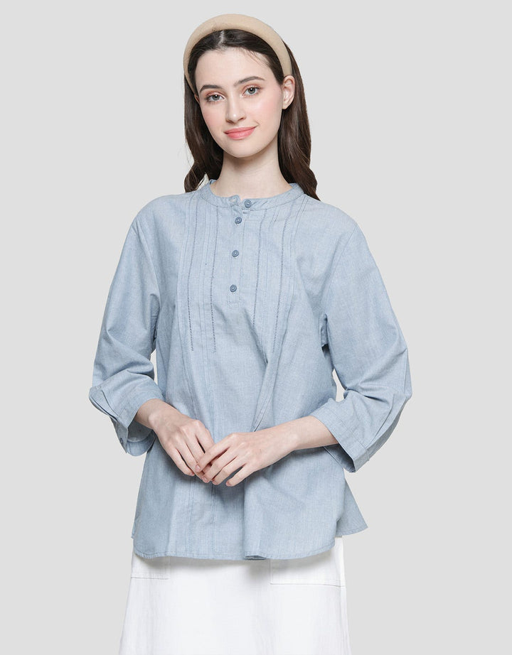 Triset Ladies Front Button Blouse for Women