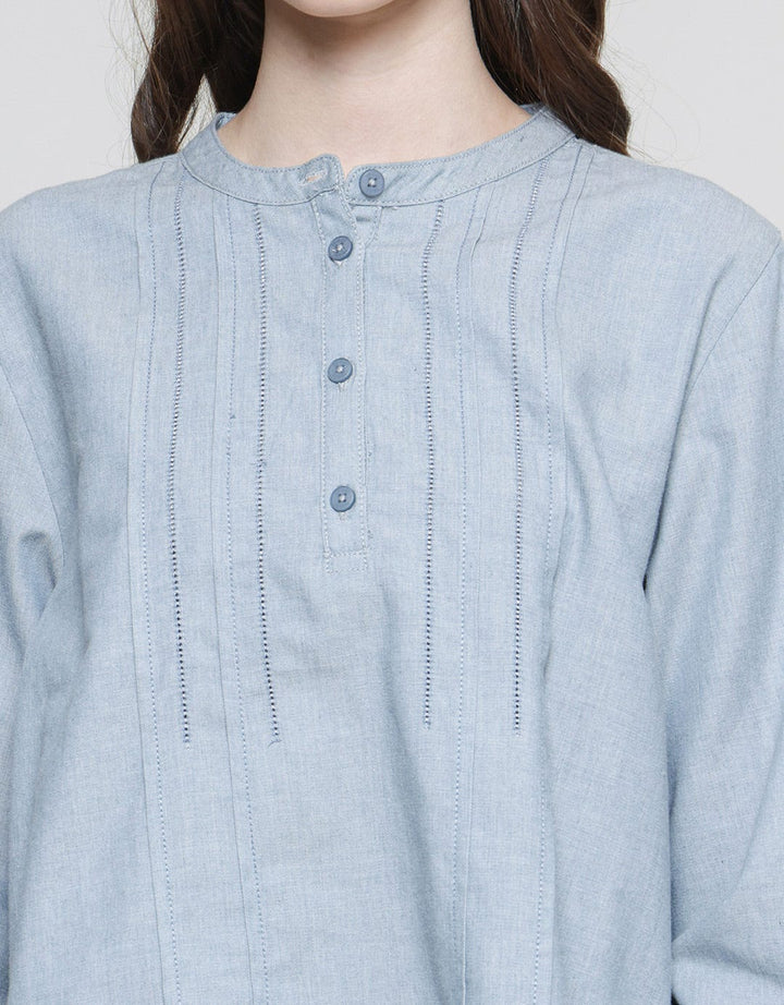 Triset Ladies Front Button Blouse for Women