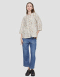 Triset Ladies Floral Flare Blouse for Women