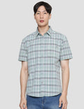Watchout Casual Check Print Men's Short Sleeve Shirt