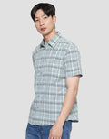 Watchout Casual Check Print Men's Short Sleeve Shirt