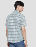 Watchout Casual Check Print Men's Short Sleeve Shirt