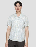 Watchout Casual Abstrak Print Kemeja Lengan Pendek Pria