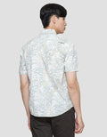 Watchout Casual Abstrak Print Kemeja Lengan Pendek Pria