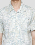 Watchout Casual Abstrak Print Kemeja Lengan Pendek Pria
