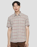Watchout Casual Plaid Print One Pocket Men's Shirt