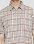 Watchout Casual Plaid Print One Pocket Men's Shirt