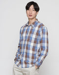 Watchout! Casual Long Sleeves Shirt Medium Plaid