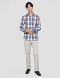 Watchout! Casual Long Sleeves Shirt Medium Plaid