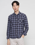 Watchout Jeans Check Flannel Kemeja Pria