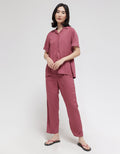 St. Yves Short Sleeve Pajama Pants Solid Lina