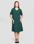 St. Yves Short Sleeve Mini Dress Crinkle With Payet Vneck Basic