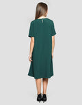 St. Yves Short Sleeve Mini Dress Crinkle With Payet Vneck Basic