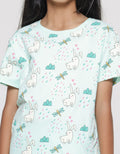 Aero Bunny Dragonfly Girls Short Sleeve T-Shirt