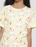 Aero Bunny Carrot Girls Short Sleeve T-Shirt