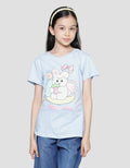 Aero Bunny Bow Polka Dot Girls Short Sleeve T-Shirt